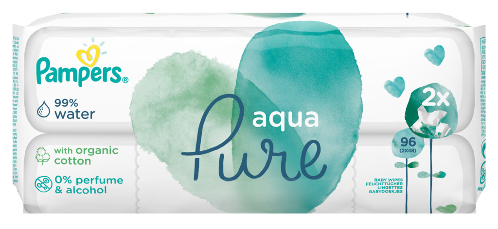 Салфетки влажные Pampers детские Aqua Pure N 96