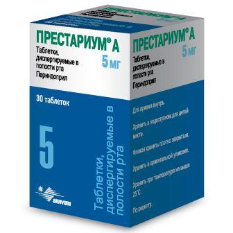 Престариум А (периндоприл) тб дисперг в рот полости 5 мг N 30