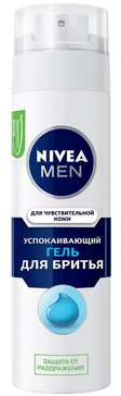 Nivea for men shaving гель д/бритья 200мл д/чувст кожи успокаивающий N 1
