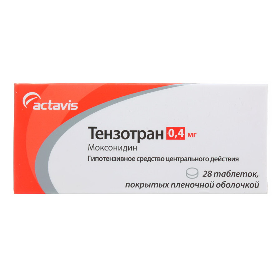 Тензотран тб п/о плен 0,4 мг N 28