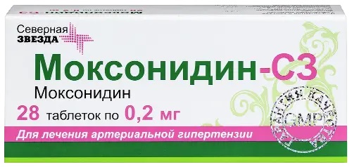 Моксонидин - СЗ тб п/о плен 0,2 мг N 28