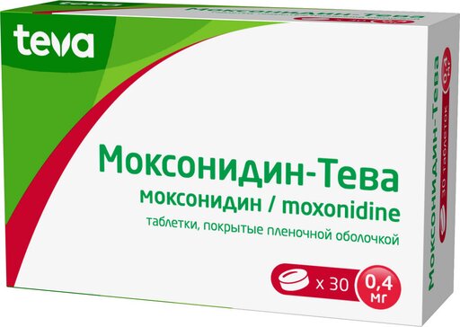 Моксонидин Тева тб п/о плен 0,4мг N 30