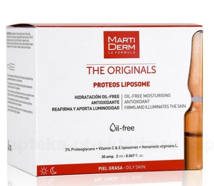 MartiDerm Originals Proteos Liposome сыворотка-уход амп 2мл для увлажнения и восстановления кожи с липосомами N 30