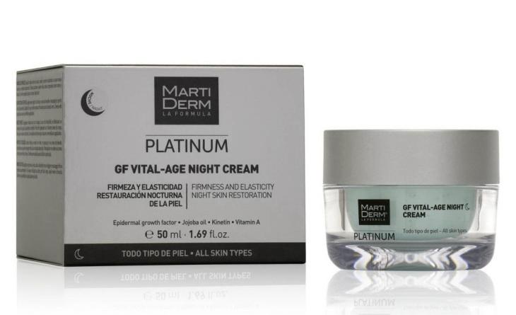 MartiDerm Platinum GF Vital-Age крем ночной регенерирующий/питательный/увлажняющий кожу упругость и эластичность 50мл