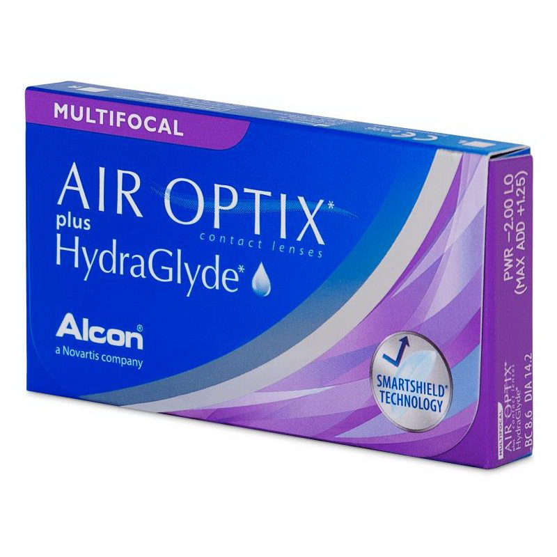 Alcon Air Optix plus HydraGlyde multifocal контактные линзы D14.2/R 8.6/ -4.50 Hi N 3
