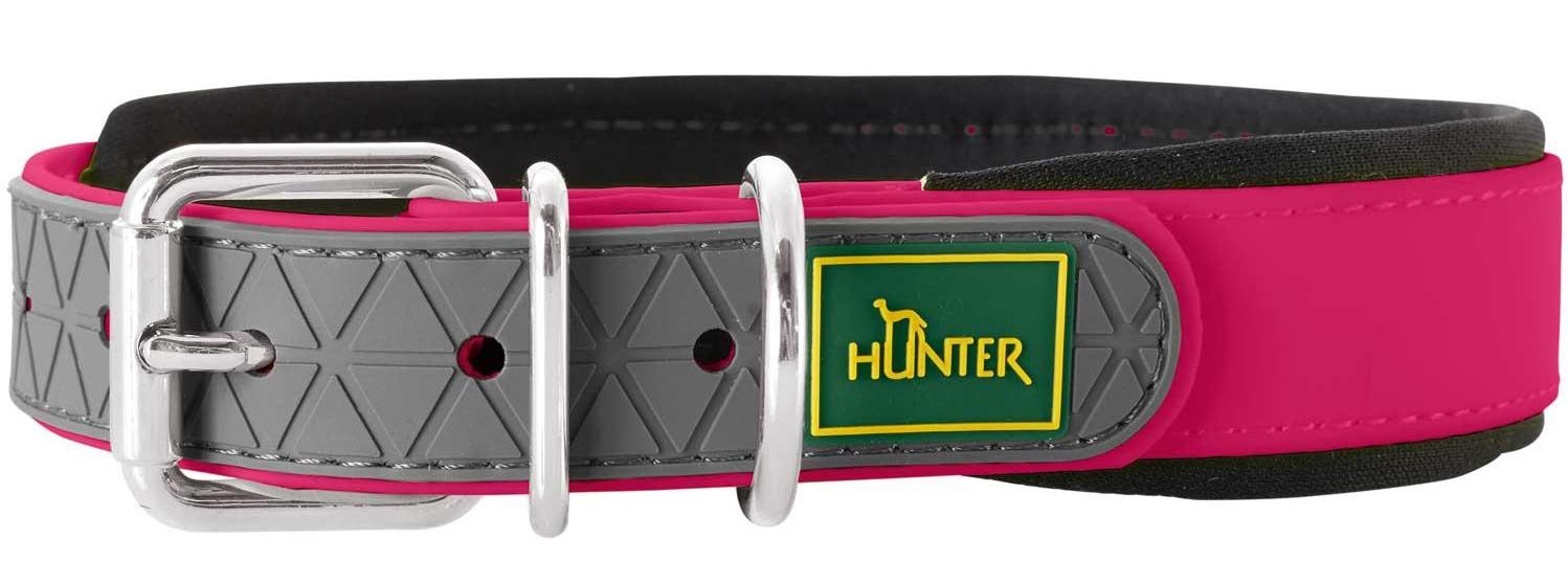 Ошейник для собак ягодный розовый Hunter convenience comfort 35 биотан мягкая горловина 22-30х2см
