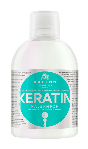 Kallos cosmetics Keratin шампунь для волос с кератином и молочными протеинами 1000 мл