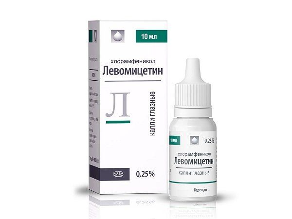 Левомицетин капли глазн 0.25% фл-кап 10мл