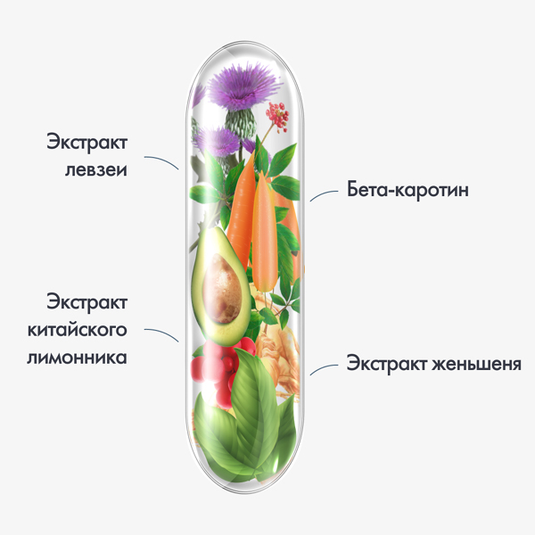 Комплекс витаминов и адаптогенов с омега-3 капс N 60