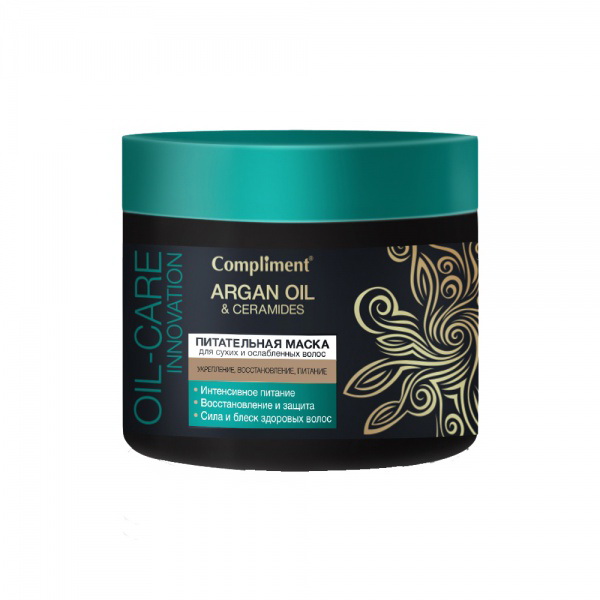Compliment Argan Oil & Ceramides Питательная маска для сухих и ослабленных волос 300мл