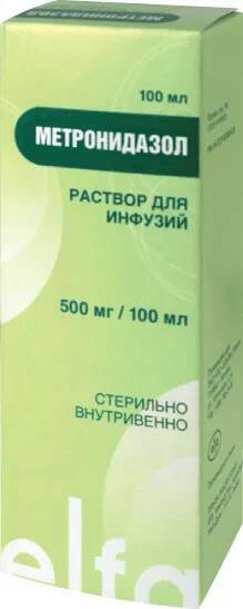 Метронидазол р-р для инф 0.5% фл 100мл