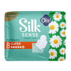 Ola прокладки silk sense classik deo super ромашка в индив уп N 8