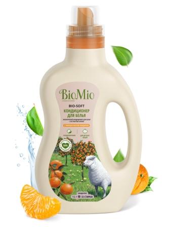 BioMio эко кондиционер для белья с экстрактом хлопка/эфирным маслом мандарина 1000мл