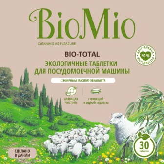 BioMio эко таблетки для посудомоечной машины с эфирным маслом эвкалипта 600 г N 30