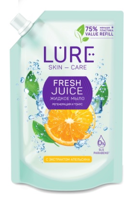 Lure Skin-kare жидкое мыло с экстрактом апельсина дой-пак 380 мл