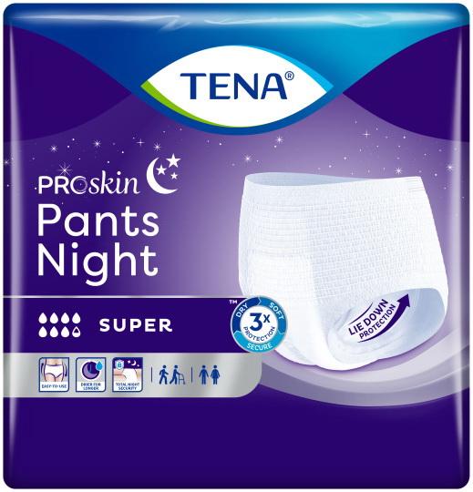 Подгузники-трусы для взрослых ночные Тена Pants Night super 80-110см размер L N 10