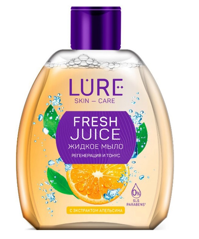 Lure Fresh Juice жидкое мыло регенерация/тонус экстрактомакт апельсина 300мл