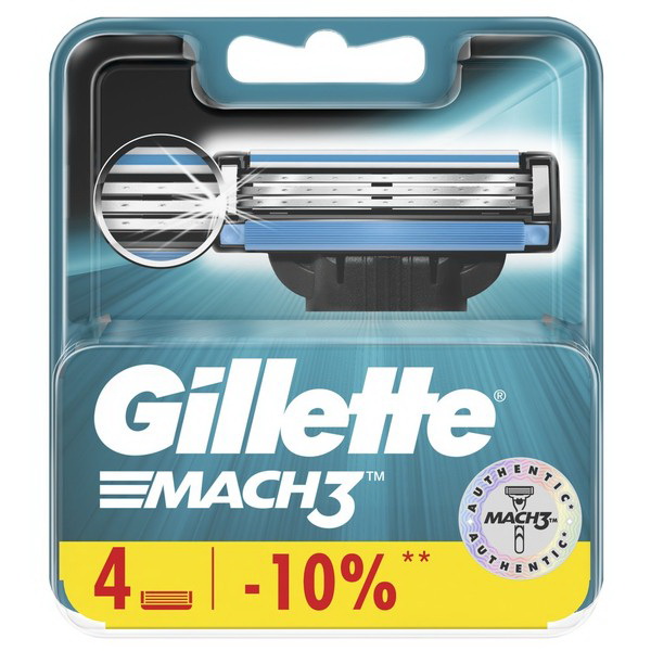 Gillette mach 3 сменные кассеты N 4