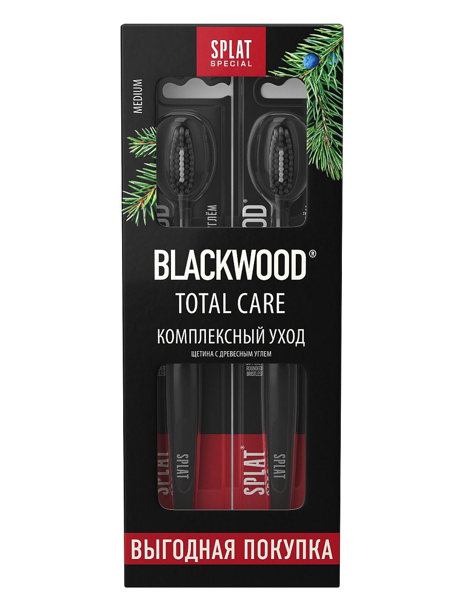 Сплат набор зубных щеток серии splat special blackwood N 2
