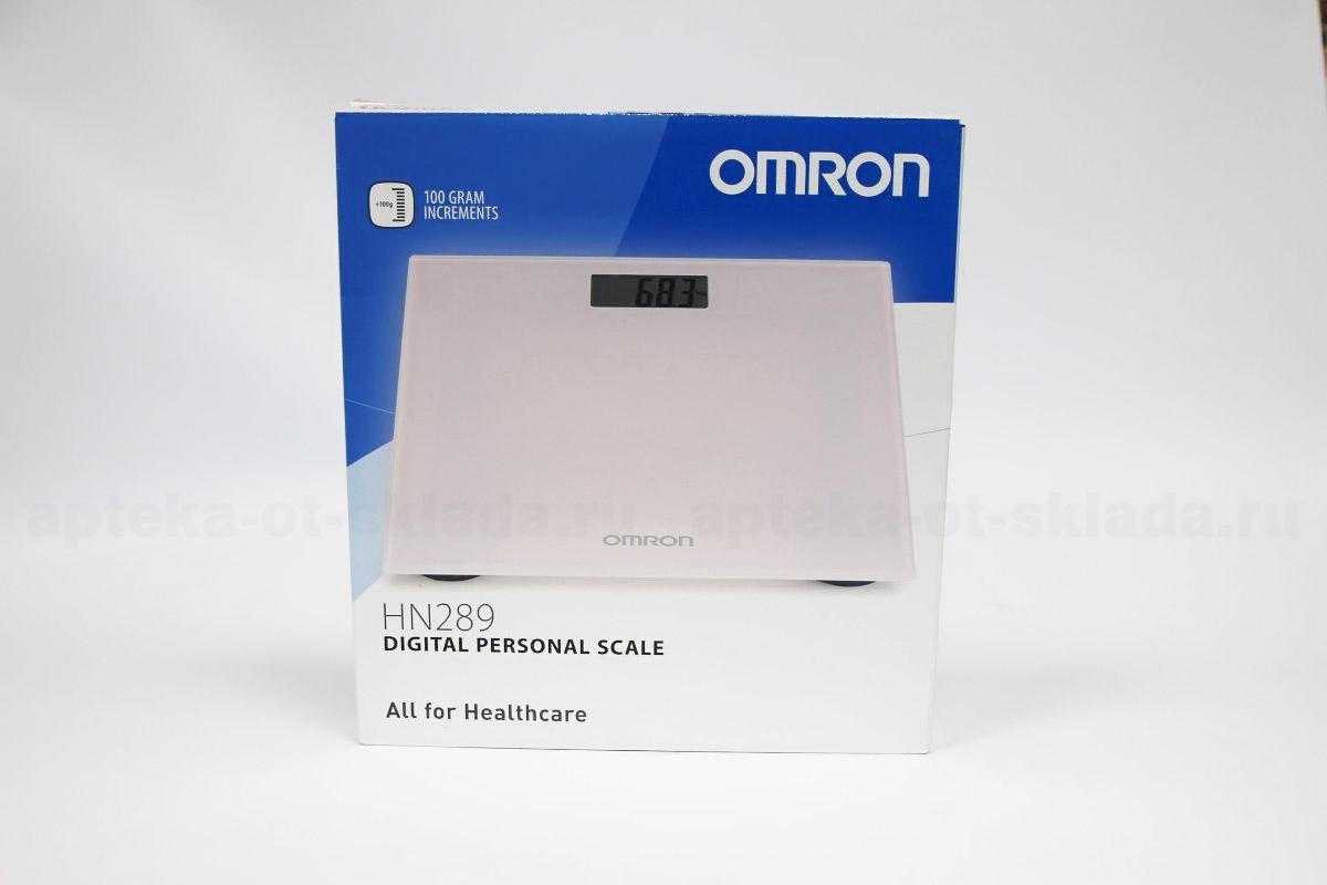 Omron весы персональные цифровые розовые HN-289