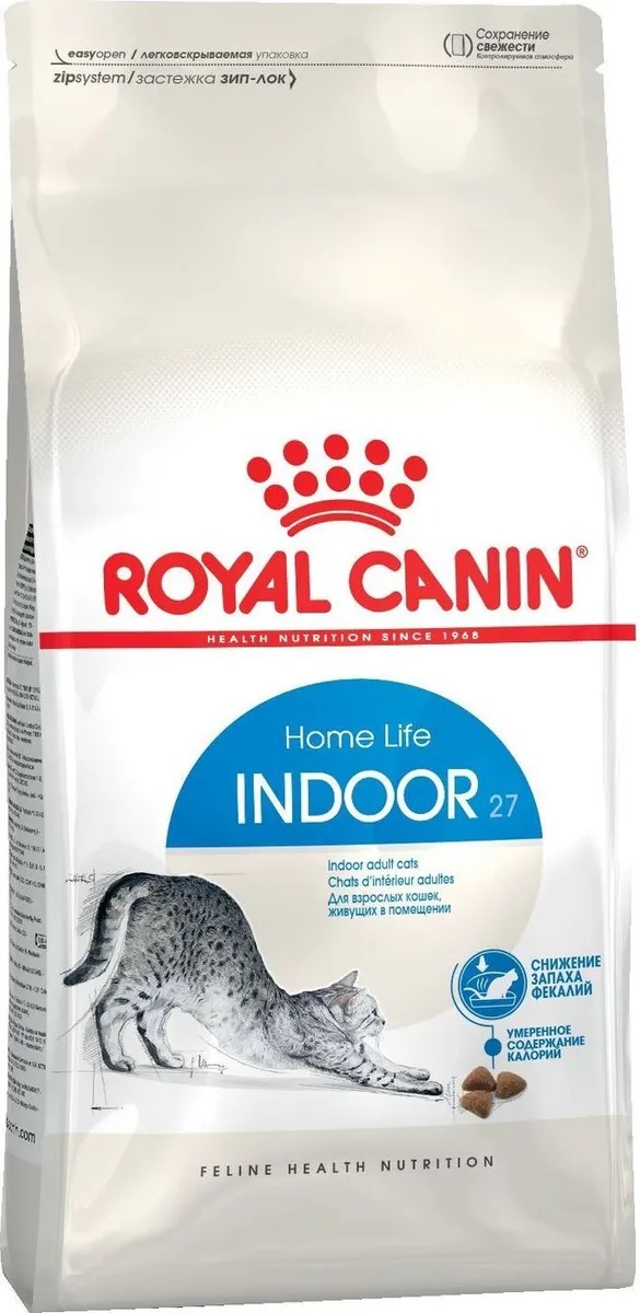 Корм для кошек живущих в помещении Royal canin indoor 27 2 кг