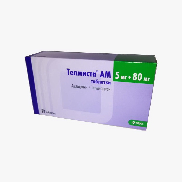 Телмиста АМ тб 5 мг +80 мг N 28