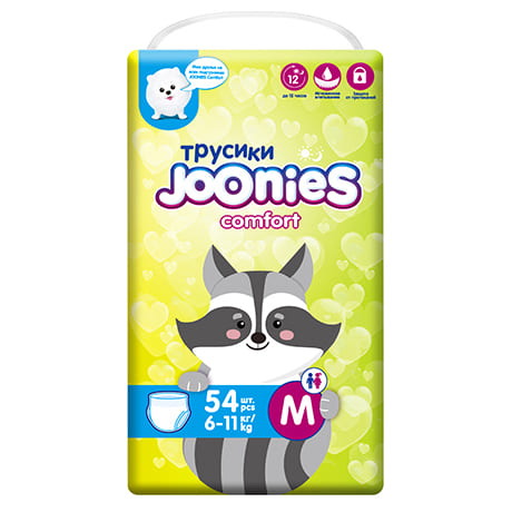 Joonies comfort подгузники-трусики детские р.M (6-11 кг) N 54