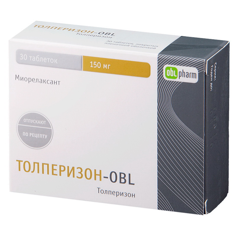 Толперизон-OBL тб п/о плен 150 мг N 30