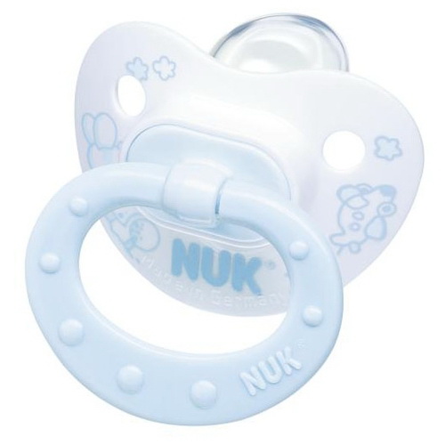 Nuk sensitive соска-пустышка ортодонтическая силиконовая голубая 0-6 мес р 1