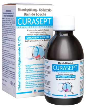 Curasept ads 212 ополаскиватель для полости рта хлоргексидин 0,12% 200 мл