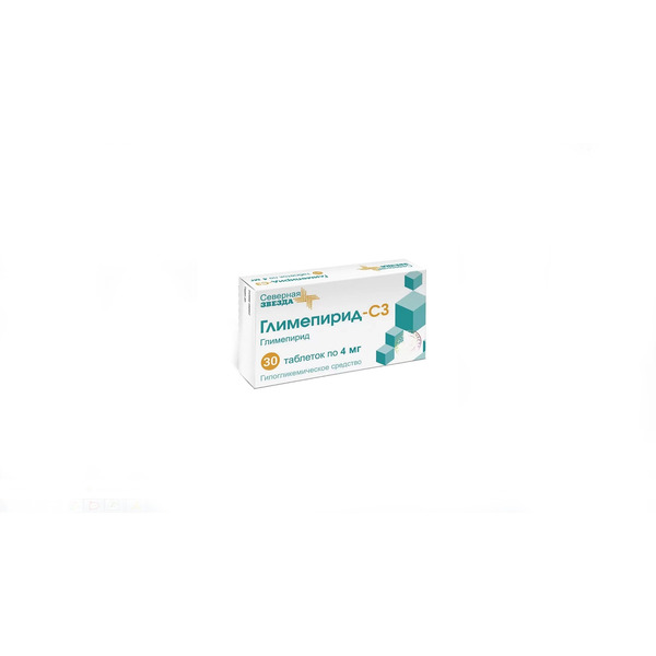 Глимепирид-СЗ тб 4 мг N 30