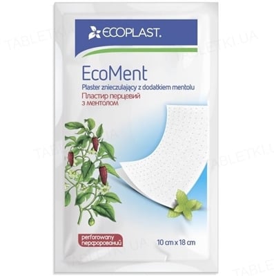 Ecoplast EcoMent пластырь перцовый с ментолом 10х18
