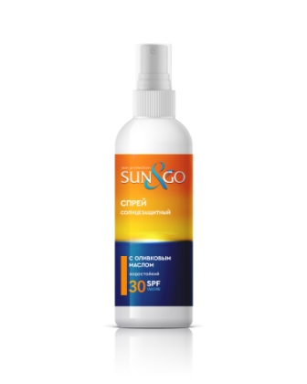Sun and Go спрей солнцезащитный водостойкий с оливковым маслом SPF 30 150 мл