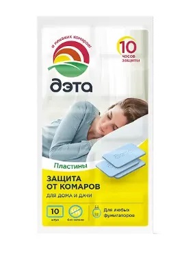 ДЭТА Пластины от комаров 8ч N 10