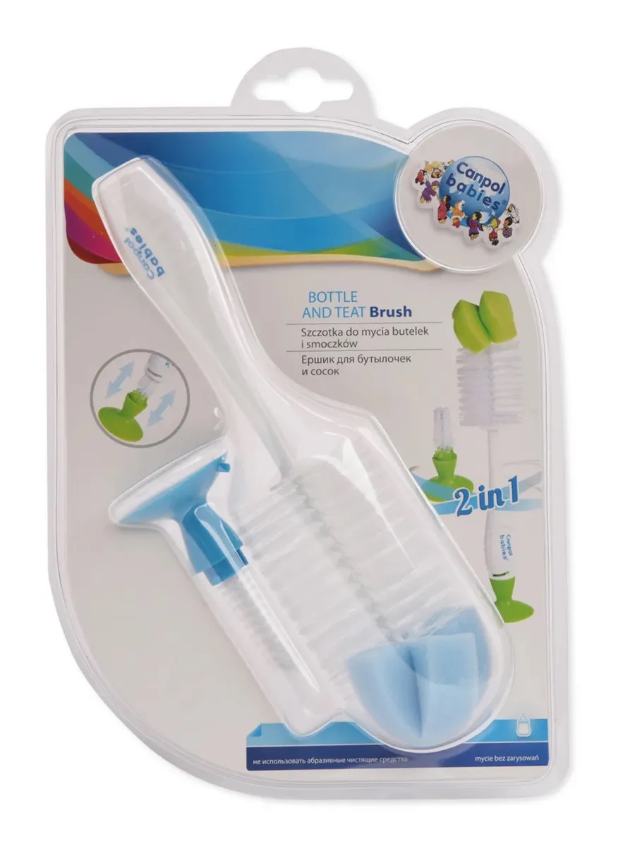 Canpol babies набор ершиков для мытья бутылочек и сосок