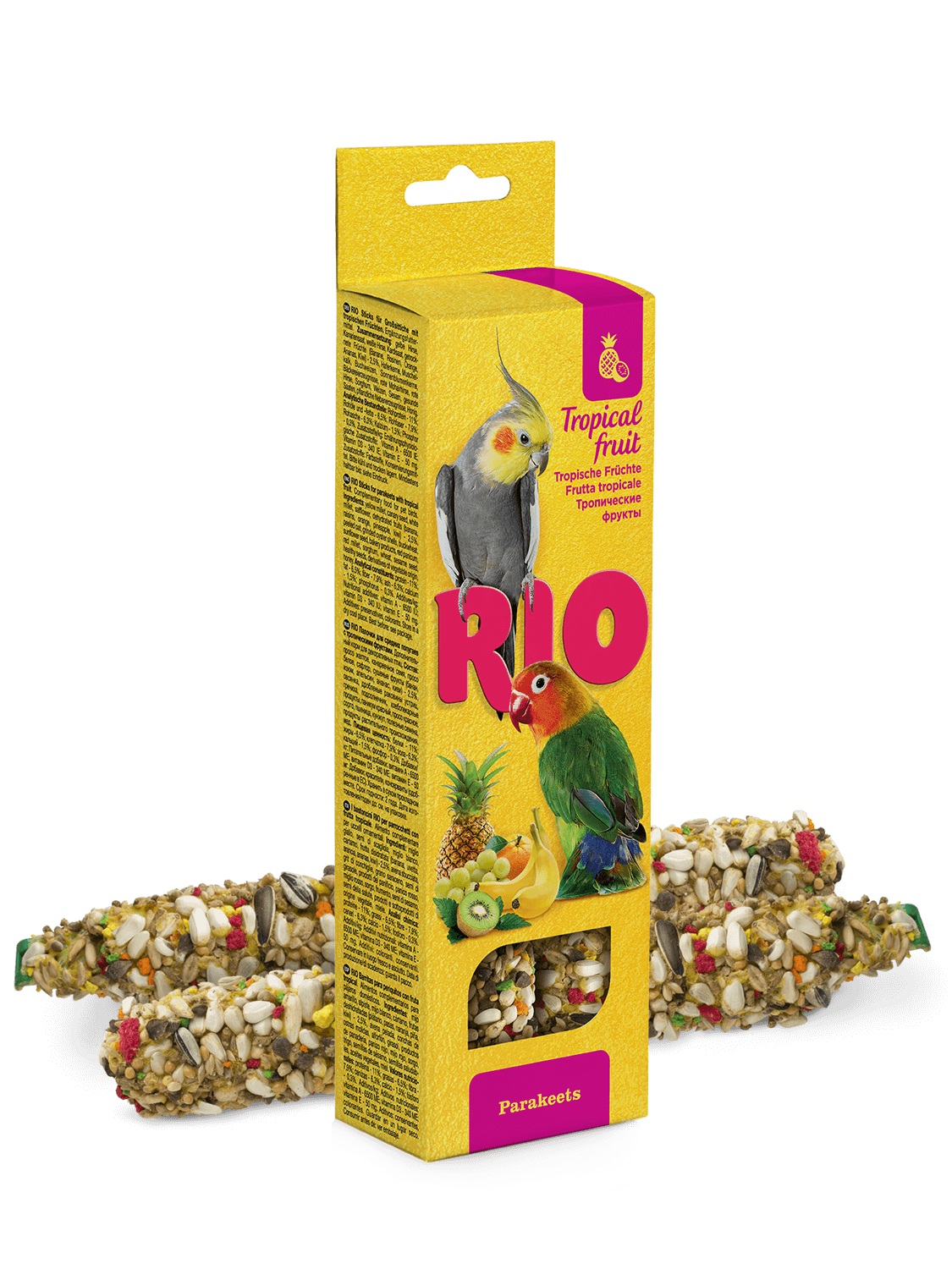Палочки для средних попугаев Rio 75 г n2 с тропическими фруктами