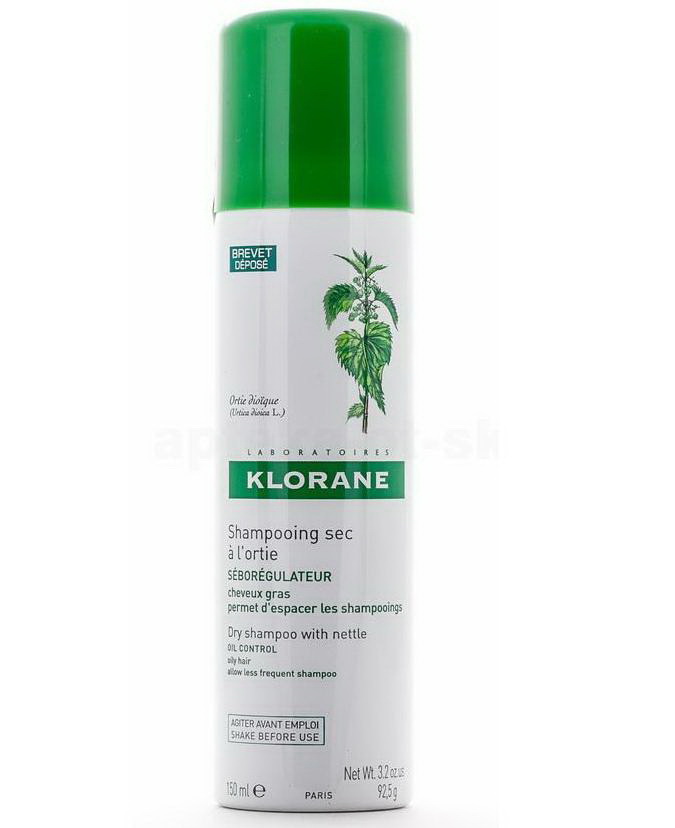 Klorane сухой шампунь экстракт крапивы для жирных волос 150мл