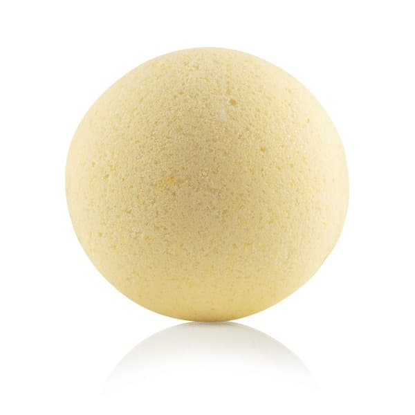 Бурлящий шар серо-белый для ванны с оранжевой солью 215г