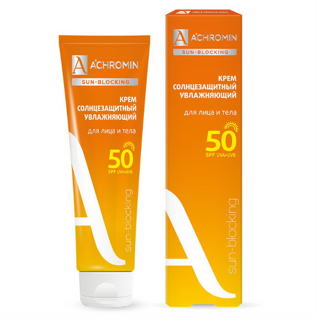 Achromin крем солнцезащитный экстра-защита для лица и тела SPF 50 100мл