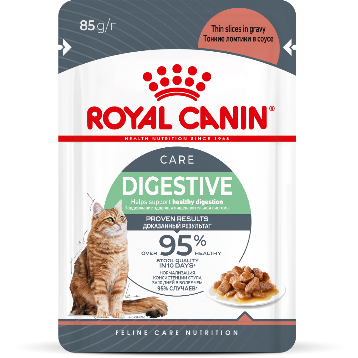 Корм для кошек с чувствительным пищеварением Royal canin digestive care 85 г пауч в соусе