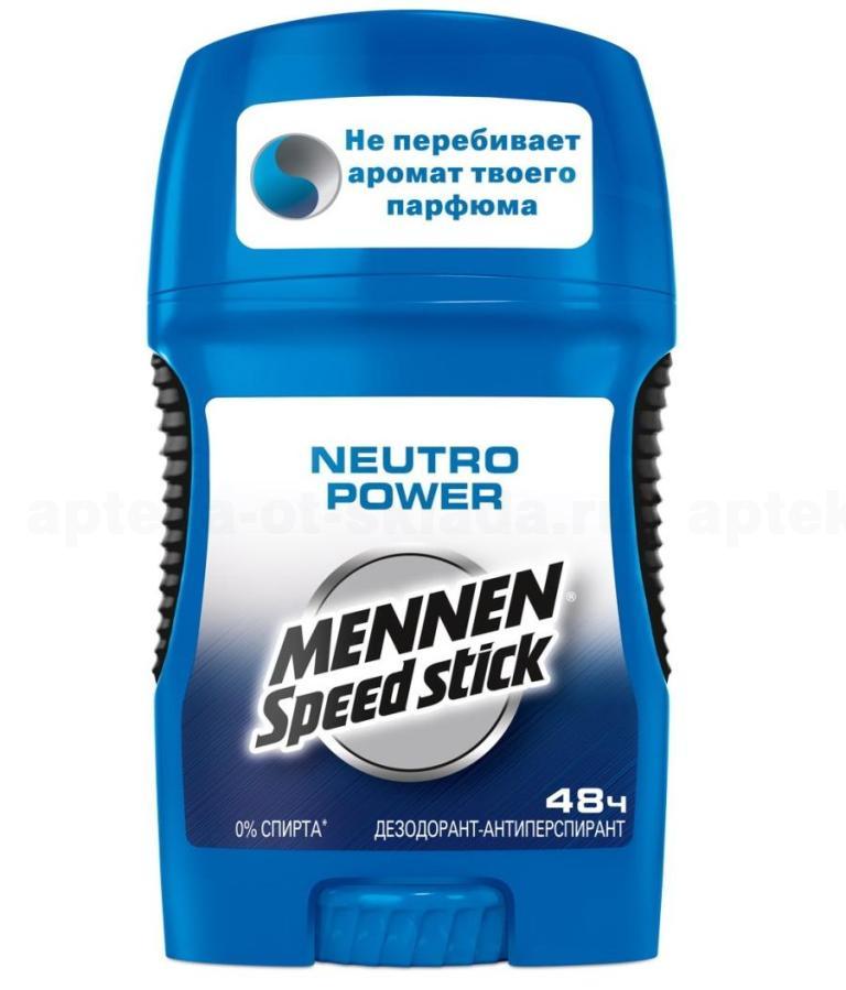 Mennen Speed Stick дезодорант в карандаше для мужчин Neutro Power 50г