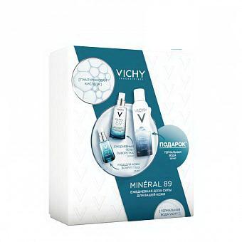 Vichy mineral 89 набор(гель-сыв для кожи50мл+восстан/укр уход для кожи вокруг глаз15мл+терм вода с минер