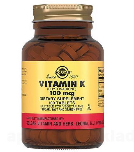 Солгар Витамин К1 100мкг(фитоменадион) тб 310мг N 100