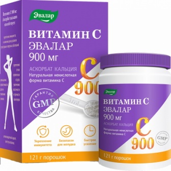 Витамин С 900 мг Аскорбат кальция БАД порошок 121г