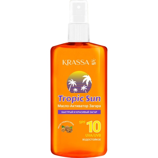 KRASSA Tropic Sun Масло-активатор загара SPF 10 150мл
