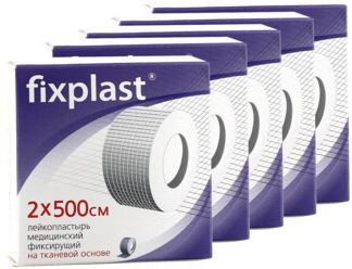 Fixplast Лейкопластырь медицинский фиксирующий тканевая основа 2х500см