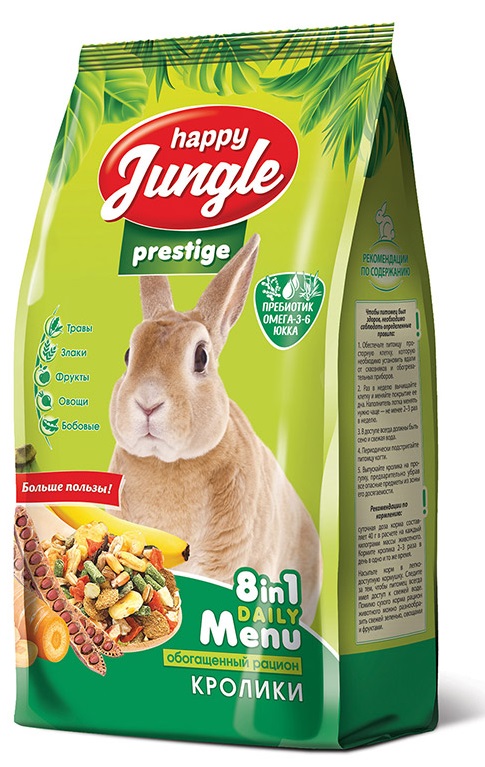 Корм для кроликов Happy jungle престиж 500 г