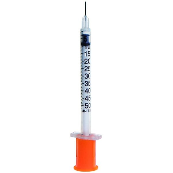 SFM шприц инсулиновый 3-х компонентный с иглой 30G 0.3х8мм 0,5мл N 10