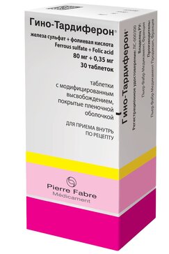 Гино-тардиферон таб с модиф высв-ем 80мг+0.35мг N 30