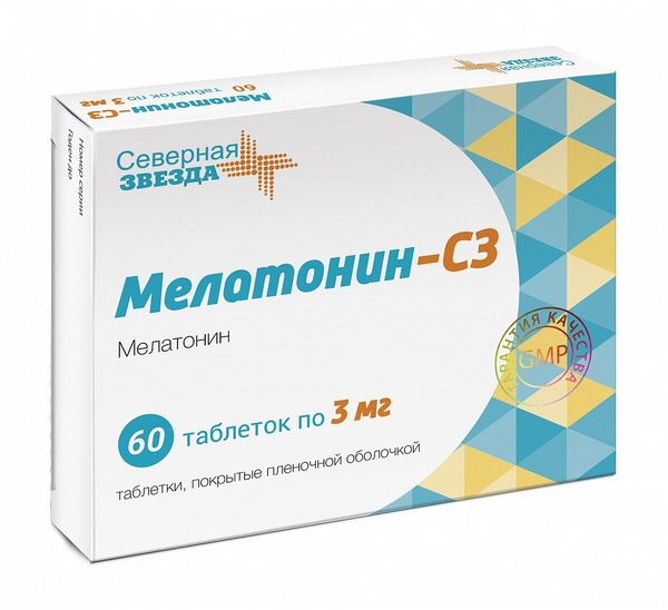 Мелатонин-СЗ тб п/о плен 3мг N 60